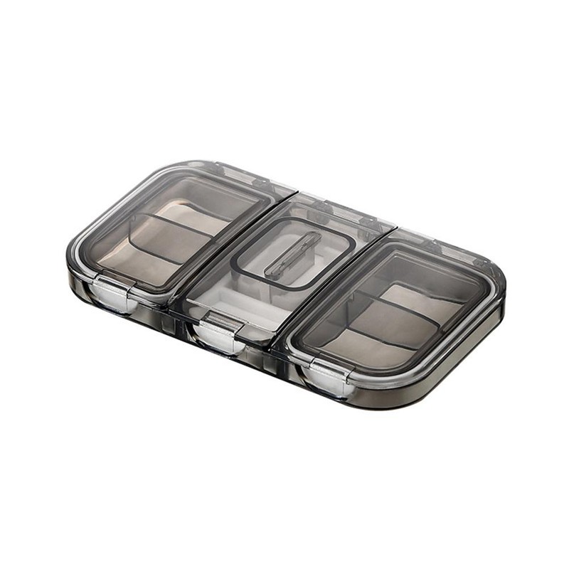 2 in 1 Portable Pill Organizer Pill Cutter Dustproof and