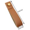 ZZLZX 4PCS Artificial Leather Strap Hangers Wall Mounted Leather Hooks,
