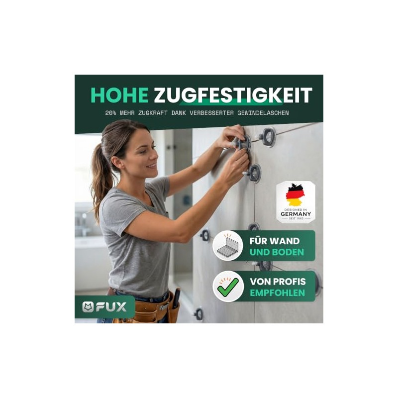 FUX Tile Levelling System 1 mm, Pack of 2500 Thread