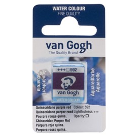 Van Gogh Watercolour Paint, Half Pan, Quinacridone Purple Red 592