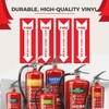 Fire Extinguisher Sign Stickers [25 Pack]- 4" X 12" 2