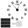 DIY Wall Clock Roman Numerals Frameless Mirror Surface Wall Clock