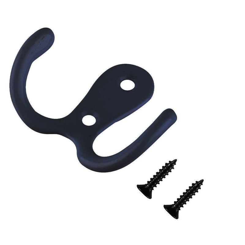 Umsole 10 Pieces Double Prong Robe Coat Hook Retro Cloth