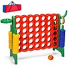 KOTEK Giant 4-in-a-Row Game, Jumbo 4-to-Score Family Game w/Quick-Release Sliders,