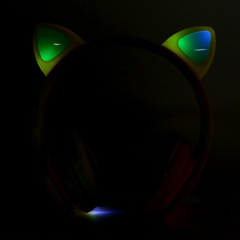 LED Noise Reduction Headset Cat Ear Shape Bluetooth 5.0 Headset