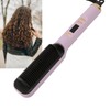 Negative Ion Hair Straightener Brush LCD Display Dual Use Heated