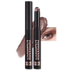 Erinde Shimmer Cream Eyeshadow Stick, Long Lasting Metallic Eye Shadow Stick, Waterproof Creamy Glitter Eyeshadow Pencil, High Pigment Blendable Neutral Eye Makeup, 09 Cocoa Shimmer