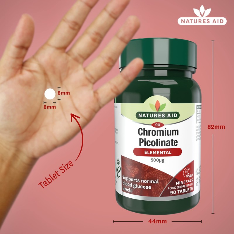 Natures Aid Chromium Picolinate Tablets 200ug Pack of 90