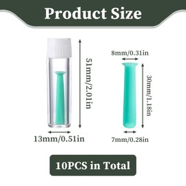 10 Stück Kontaktlinsensauger, Kontaktlinsen Einsetzhilfe Entferner, Linsensauger für Harte Linsen, Silikon Kontaktlinsen Sauger für RGP Ortho-K Jahres- & Monatslinsen Kontaktlinsen Hilfe zum Einsetzen