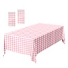 FALIZIFU 2 Pack Pink Gingham Tablecloth 54 × 108 Inch