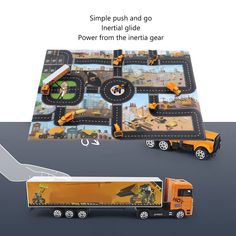 Construction Site Vehicles Toy Set High Simulation Kids Engineering Playset