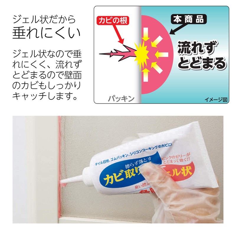 Mold Remover Gel 5.3 oz (150 g), Bath, Washing, Tile,