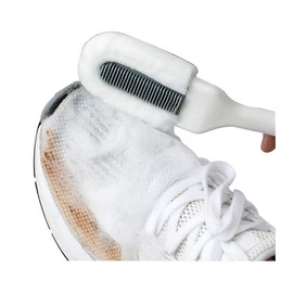 Andiker Professional Cleaning Shoe Brush, Multifunctional Long Handle Brush Cleaner, Hangable Soft Bristle Shoes Cleaning Scrubber (White)