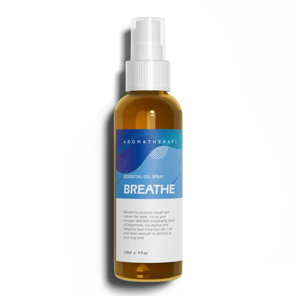 Benatu Peppermint & Eucalyptus & Tangerine Essential Oil Blend, Breathe Pillow Spray, Multi-Use Aromatherapy Mist for Body, Hair, Room, Linens, Car 4 fl oz