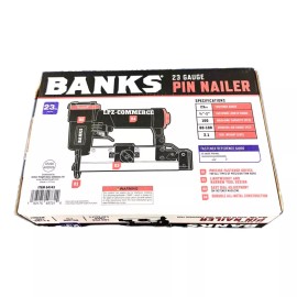 BANKS 23 Gauge PIN NAILER (NIB) #64143 Easy Dial Adjustment