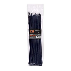 TR Industrial Multi-Purpose UV Resistant Black Cable Ties, 14 inches, 500 Pack