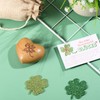 Otuuz Wooden Heart Worry Stone Four-Leaf Clover Insulation Gift Wooden