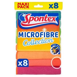 Spontex Multi Purpose Microfibre Cloths - Packs of 8 (1)