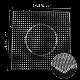 4pcs5mm Large Square Fuse Beads Pegboards Plastic Beads Boards with Ironing Paper, Beads Tweezers for Kids Craft Beads
