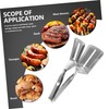 BIUDECO Cooking Gadgets Metal Spatula Stainless Steel Tong for Steak