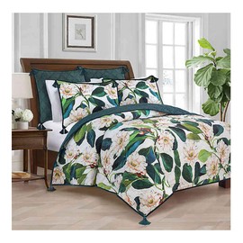 New York Botanical Garden Margaret Reversible Twin Quilt in Green