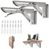 Folding Console Heavy Duty 250 mm, Pack of 2 Stainless