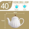 Sweejar Royal Teapot, Ceramic Tea Pot with Removable Stainless Steel