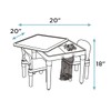 Humble Crew Kids Activity Table and 2 Chairs Set, White/Blue/Red