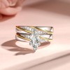 Jeulia 1.5 Carat Marquise Cut Ring Women2 PC Wedding Ring