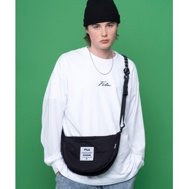 Fila Shoulder Bag, Crossbody Bag, Small, Colorful Bag, Summer Bag, Small Travel Bag, Smartphone Portable Pouch, Lightweight, Paraquat, Black