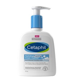 Cetaphil Hydrating Foaming Cream Cleanser, 473ml, Face Wash with Niacinamide for Normal, Dry or Sensitive Skin, Vegan-Friendly