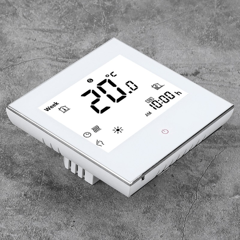 Heating Room Thermostat Weekly Programmable LCD Display Touching Screen 5A
