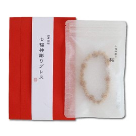 Hotokudo Seven Lucky God Carved Bracelet, Tongue, Hasses, Wood