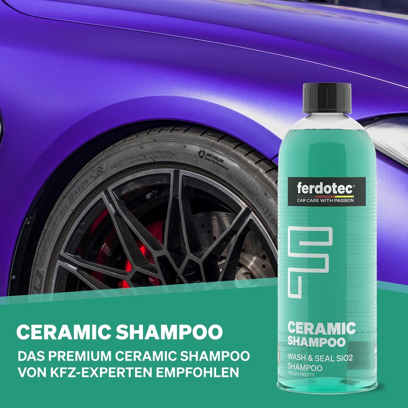 FERDOTEC Ceramic Car Shampoo (750 ml) - 2-in-1 Car Shampoo