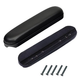 Full-Length Cushioned Armrest Black 10-1/4 "Long Wheelchair and Transport Chair Armrest Cushions, Black (1 Pair) Compatible with Most Brands