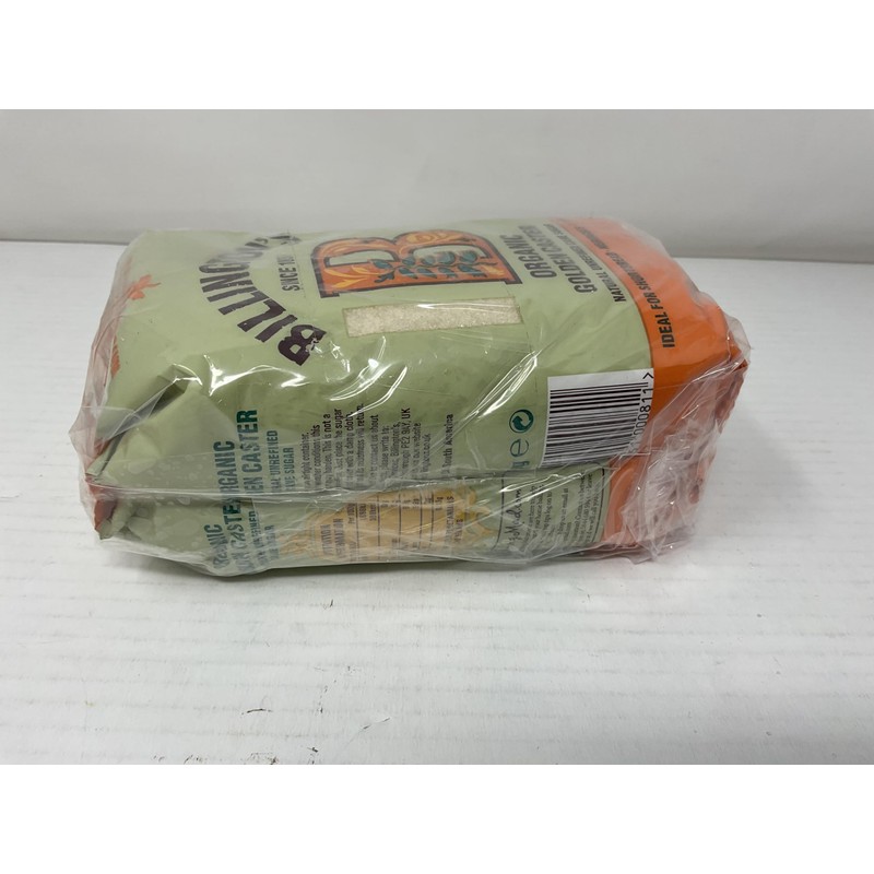 Billingtons Organic Golden Caster Sugar 500g-2 Pack