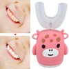 Kids U Shaped Toothbrush Pink Cartoon Electric 360° Tooth Rush