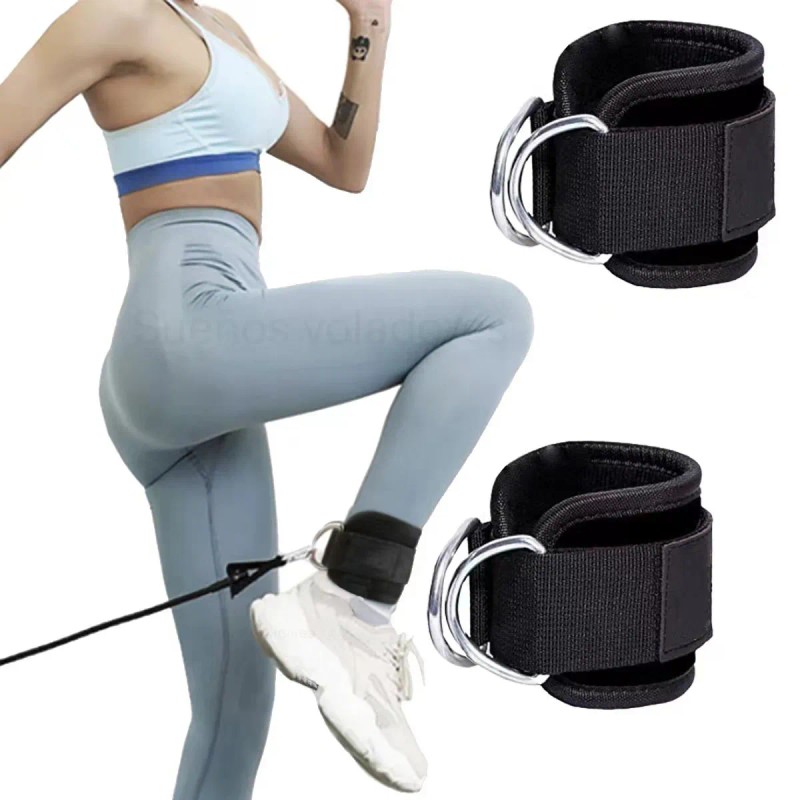 Par Grilletes Para Tobillo Con Talonera Gym Abductor Gluteo