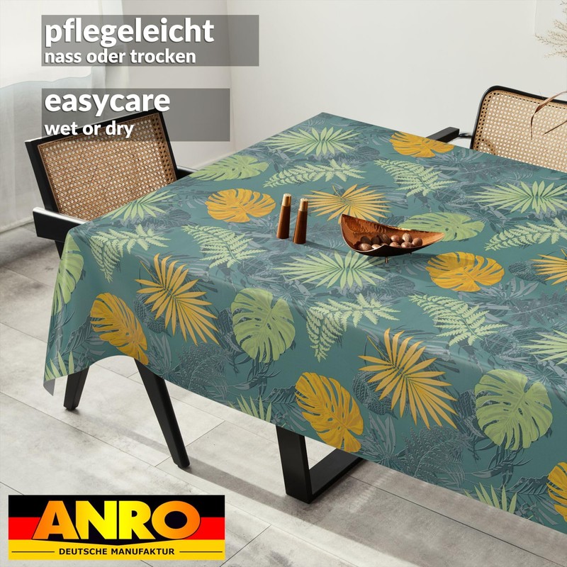 ANRO Oilcloth Tablecloth Washable Wax Tablecloth Garden Tablecloth Round Oval
