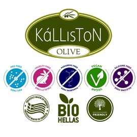 Kalliston, Activated Carbon, Seaweed and Coconut Massage Therapy Soap, Organic Olive Oil Face & Body Soaps, All Natural Soaps, Made in Ancient Crete, Greece, 110g Each, Pack of 3