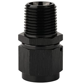 Podavelle 10AN Female Flare Swivel to 1/2 NPT Pipe Male Adapter Fitting Union Straight Aluminum Black