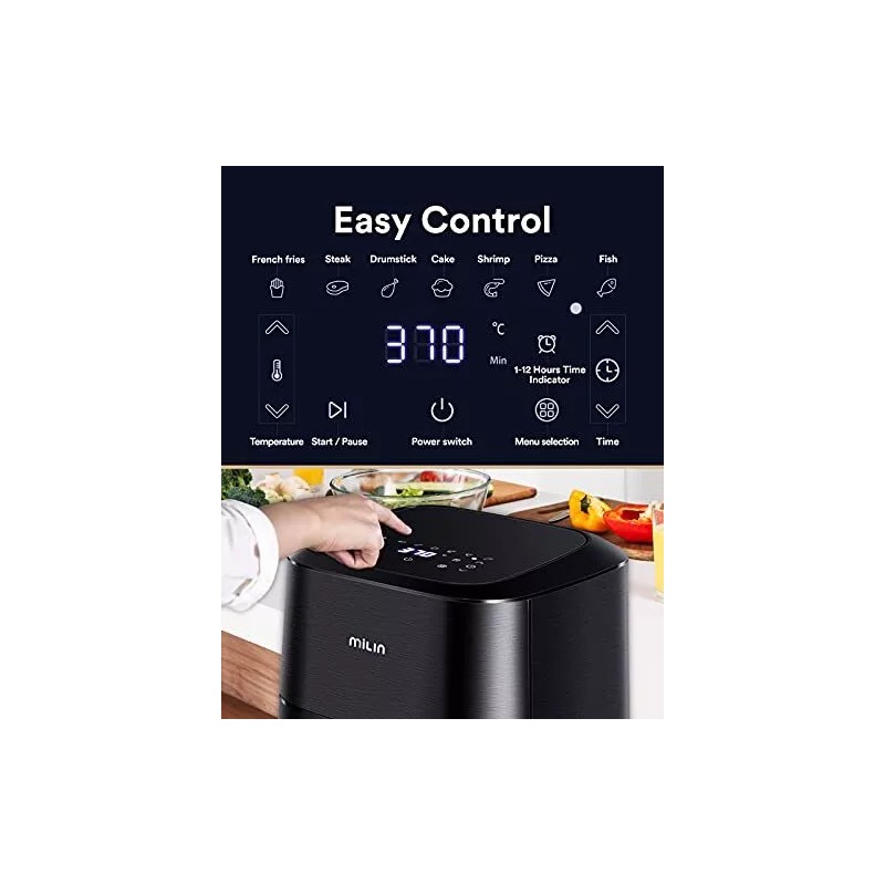MILIN Air Fryer, Milin 1700w XL Air Fryer with 100