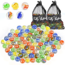 SallyFashion 250 PCS Marbles Bulk Assorted Colors Glass Marbles, Cat Eyes Round Marbles Toy for Kids Marble Games, DIY and Home Decoration