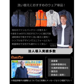 Duerfusa Air Conditioned Vest, Work Clothes, 3.5 inches (9 cm) Hole, Compatible, Convenient for Washing and Changing, Vest Only, For Summer, Unisex, Sweat Absorbent, Quick Drying, Fan Not Included,