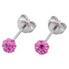 Surgical Stainless Steel Earrings, 0.2 inch (4 mm) Balls, 1