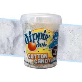 Dippin’ Dots Cotton Candy - Cookies N' Cream – Sweet Carnival Treat, Light & Fluffy Snack, Perfect for Kids & Adults, 2 oz Resealable Container, Perfect for Parties, Sharing & On-the-Go - 2 Ounce