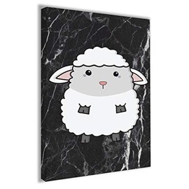 Hippowarehouse Baby sheep Printed Canvas 21cmx31cm Wall Art Design Classroom Gym Room Home Office Décor
