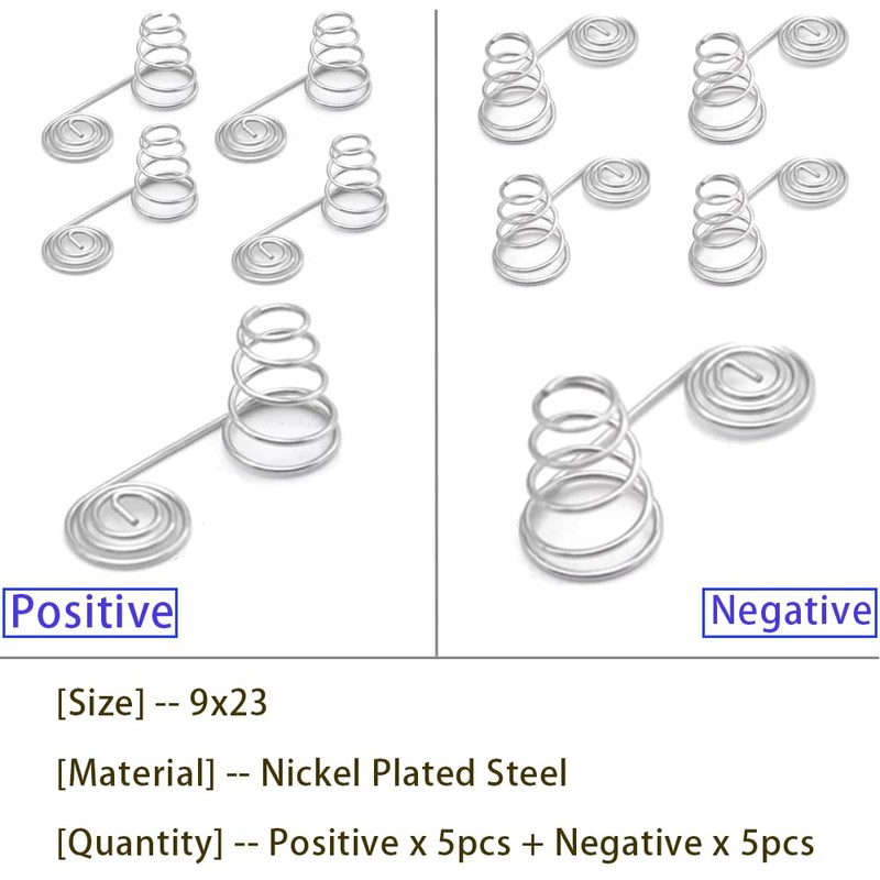 Cilky 10pcs AAA Battery Positive Negative Conversion Spring Contact Plate
