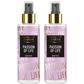 Infinix DeepFresh Body Mist Passion of Life - Pack of 2 (5.7 Oz each) – Long-Lasting Perfume Spray with Vanilla, Black Currant, Chypre Neroli & Mandarin