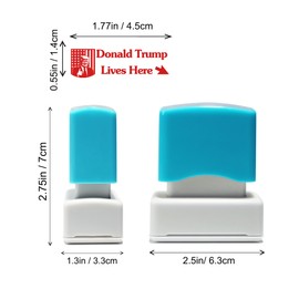 YQBOOM Donald Tru Lives Here Stamp Self Inking Tru Stamp for Business Office Supplies
